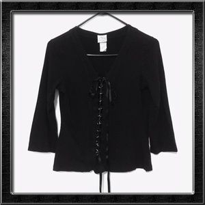 Black Laced Up Corset Goth Top